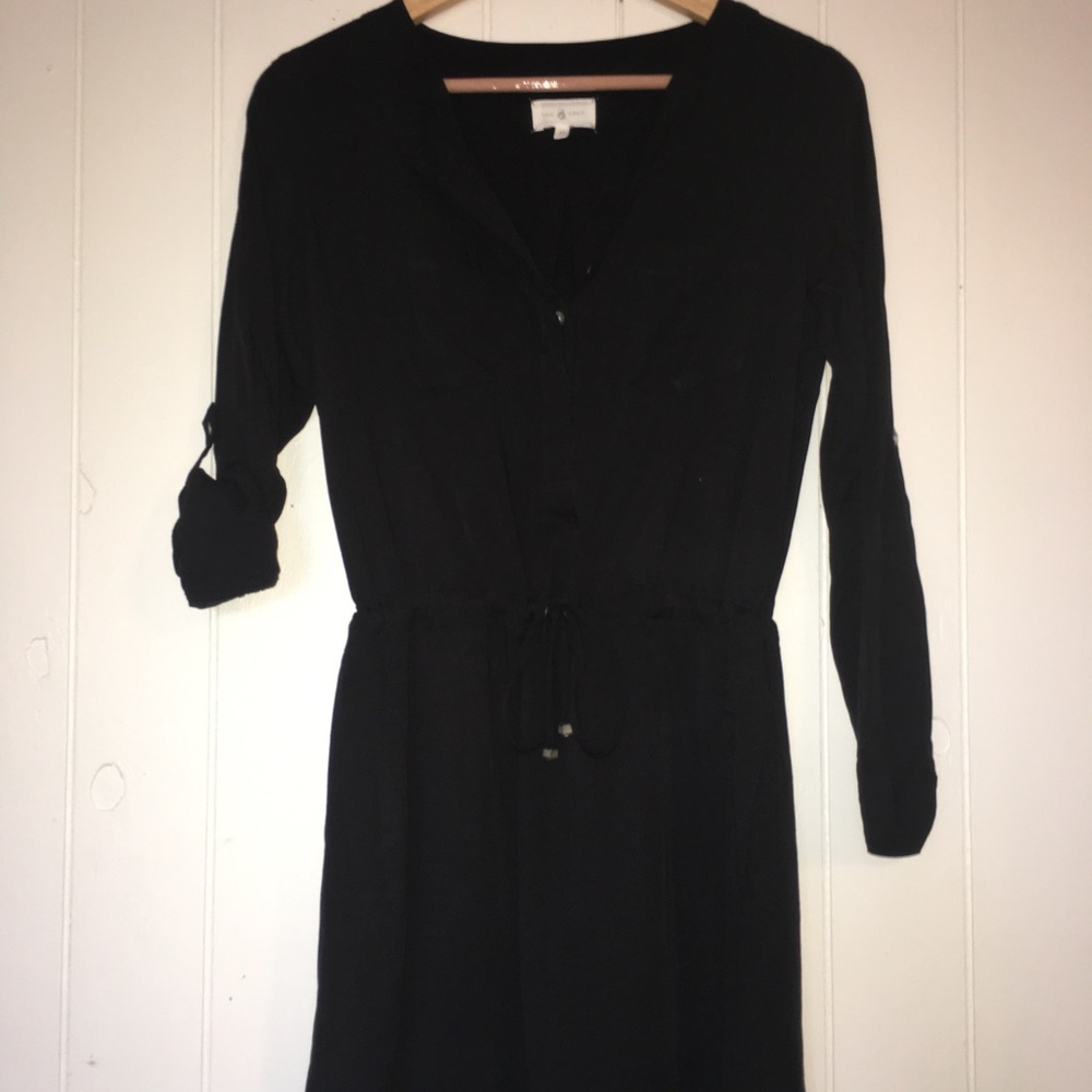 Lou & Grey Black Shirt Dress